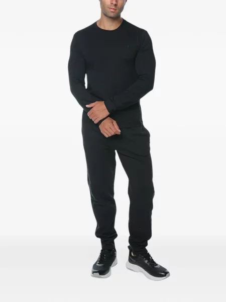 Lung tricou Trussardi cu autograf negru