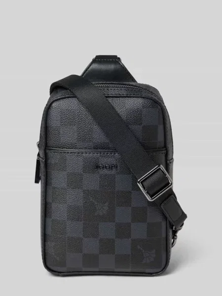 Torba na długim pasku z aplikacją z logo model ‘Cortina’ Joop! Collection czarna