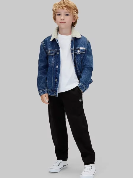 Calvin Klein Jeans спортен панталон за деца от черно