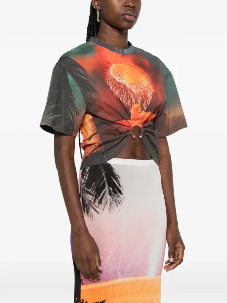 Tricou Rabanne cu imagine portocaliu
