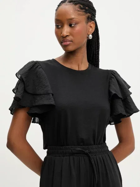 Answear Lab tricou de in femei negru