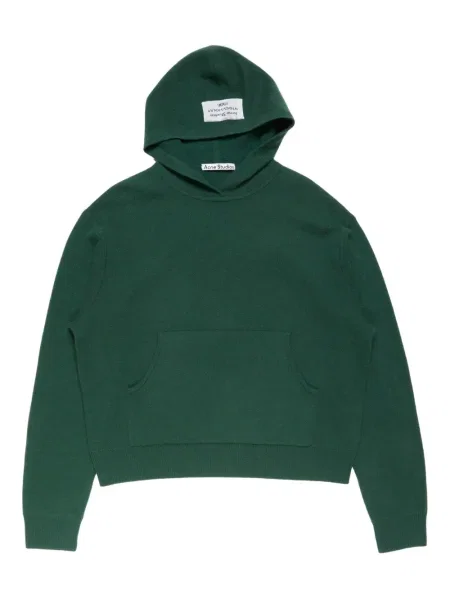 Hanorac cu glugă Acne Studios tricotate verde