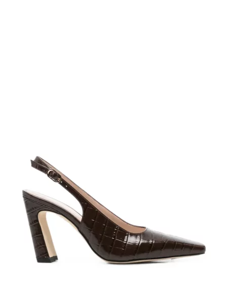 Pantofi cu toc Stuart Weitzman slingback maro
