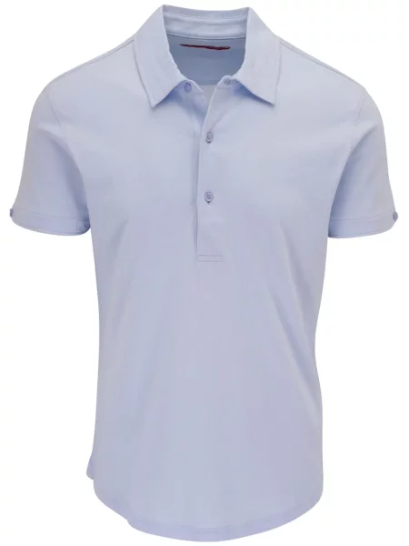 Tricou polo Orlebar Brown de mătase albastru