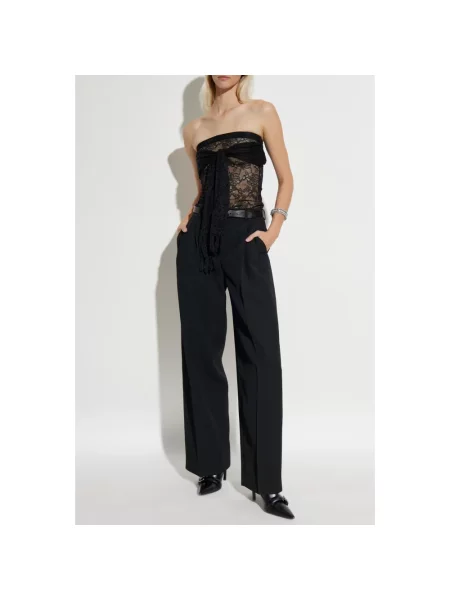 Lniany top Vetements czarny