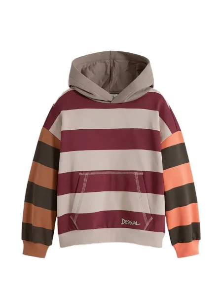 Bluza z kapturem dziecięca Desigual czerwona