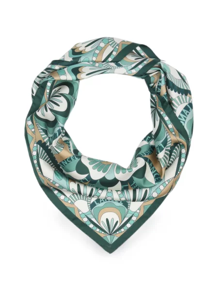 Fular Lancel de mătase cu model floral cu imagine