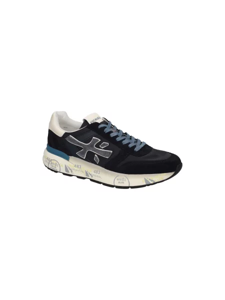 Premiata Sneakers MICK cu adaos de piele albastru