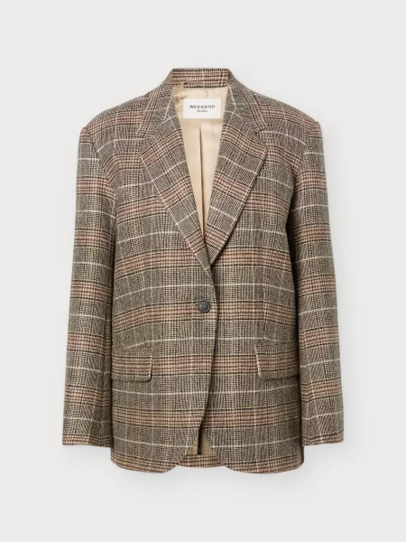 Weekend Max Mara Blejzr FEBO velbloudí / petrolejová / tmavě červená černá