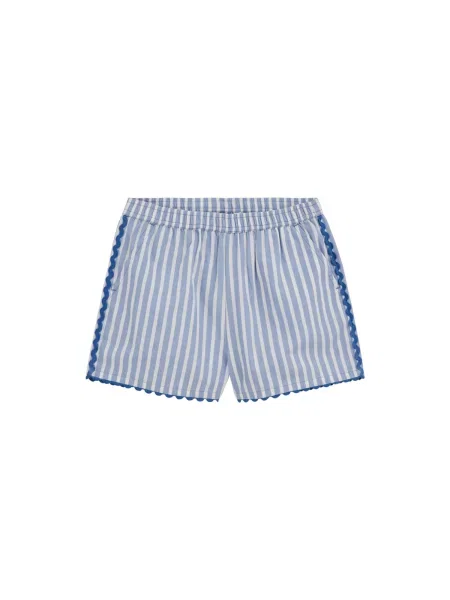 WE Fashion Pantaloni albastru / albastru deschis alb