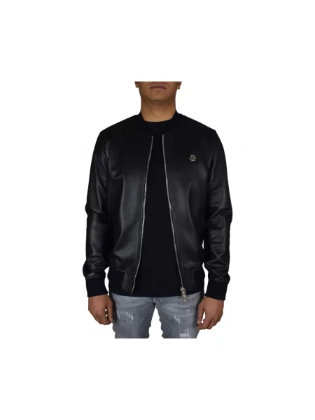 Kurtka skórzana Philipp Plein czarna