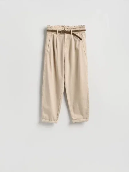 Reserved Blugi paperbag cu curea bej