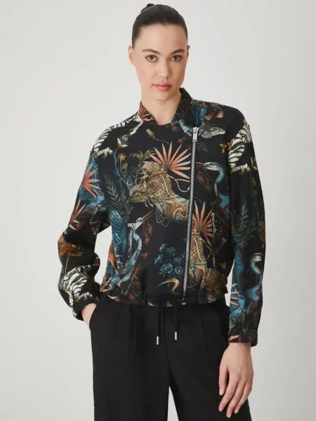 Medicine kurtka bomber lniana multicolor oversize