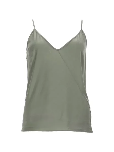 Top Rick Owens Lilies cu decolteu în V asimetric gri