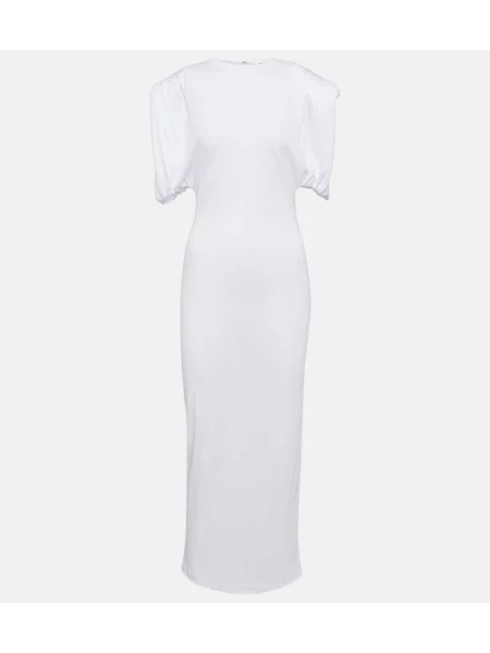 Rochie midi Wardrobe.nyc din jerseu până la genunchi de costum alb