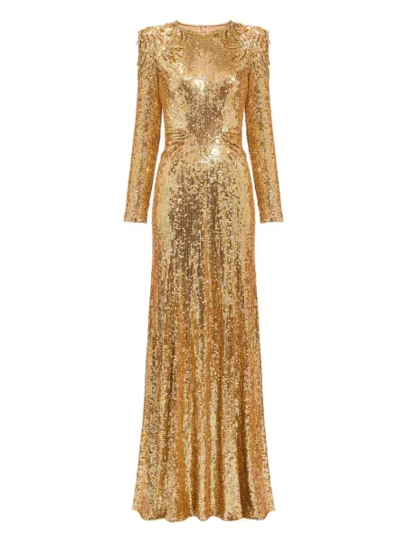 Rochie Jenny Packham cu paiete de costum auriu