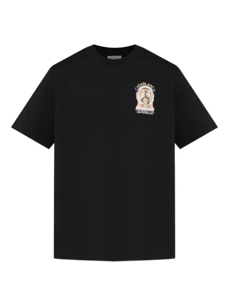 Tricou Casablanca cu imagine cu decolteu rotund negru