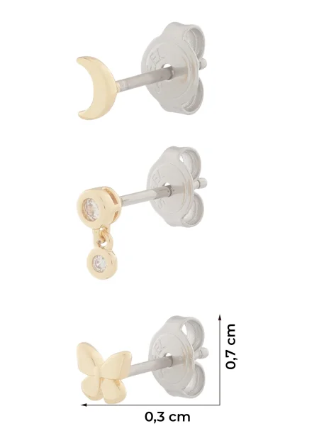 Fossil fülbevaló JEWELRY 3 pár
