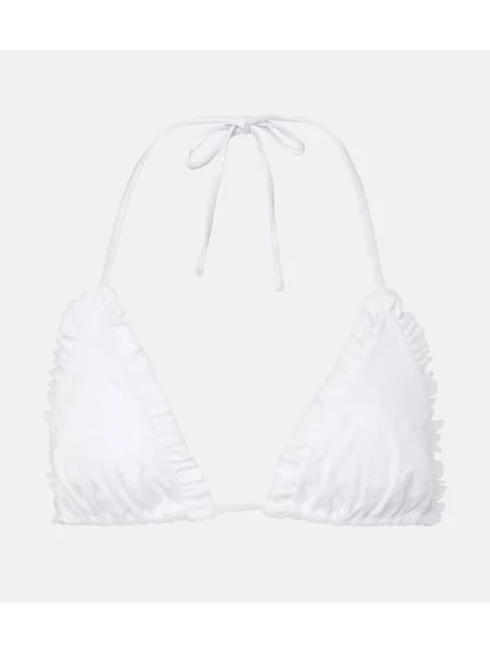 Bikini Chloé cu broderie alb