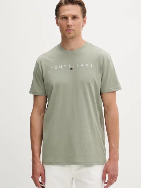 Tommy Jeans tričko pánske zelená