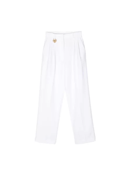 Szerokie spodnie Moschino białe