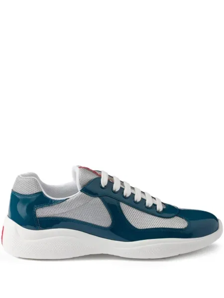 Sneakerși Prada din piele albastru
