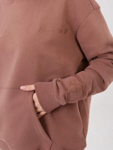 Hoodie Factory Price s kapuco rjava