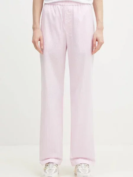 Fiorucci pantaloni de Gingham Logo lat high waist roz
