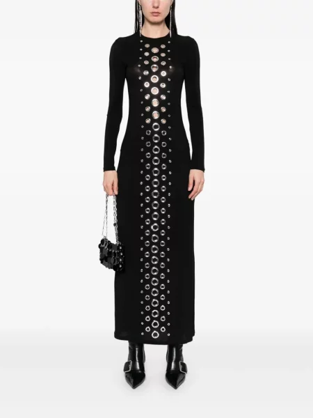 Rochie maxi Rabanne transparente de costum negru