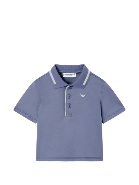 Koszulka polo dziecięca Emporio Armani niebieska