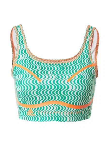 ADIDAS BY STELLA MCCARTNEY Sport top Truepurpose Printed / verde smarald / portocaliu gri