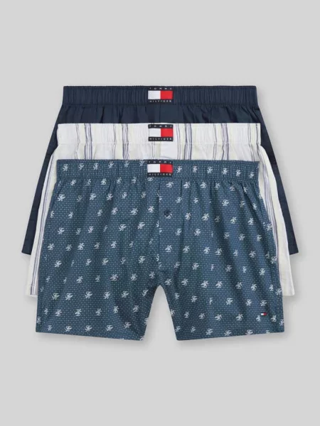 Tommy Hilfiger Bokserki Z Siateczką blau czarne
