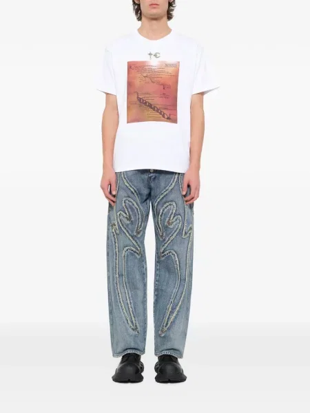 Tricou Thug Club cu imagine alb