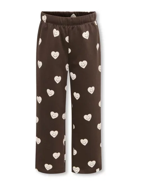 Only Mini Pantaloni KMGELVA crem maro
