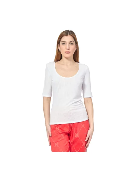 T-shirt z okrągłym dekoltem model ‘Ejita’ Boss biała