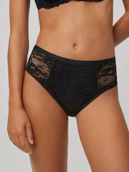 Кружевные трусики слипы чорні