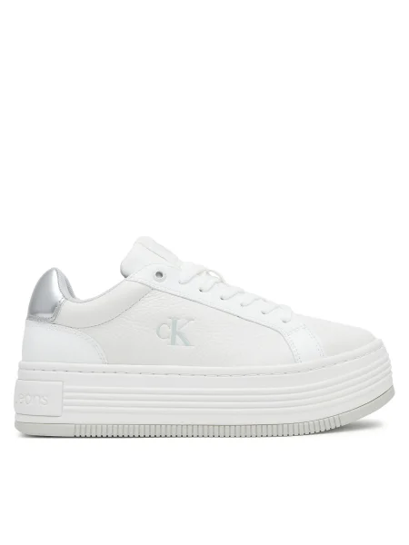 Маратонки Calvin Klein Jeans BOLD FLATF LOW LACE MG бяло