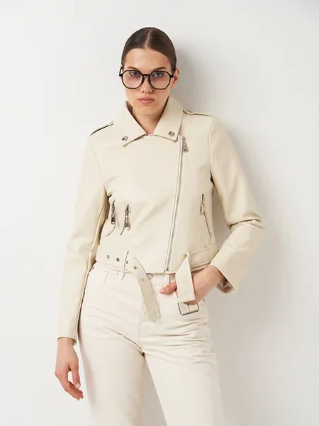 Кожаная куртка Ricco Grande белая