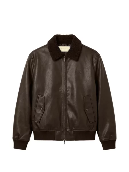 Gulerat geanta de piele Calvin Klein negru