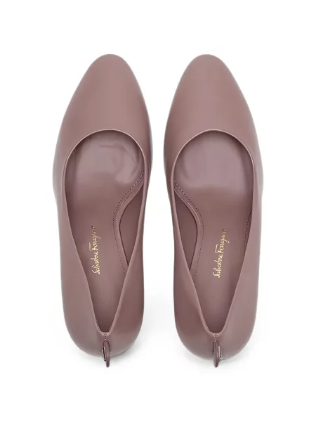 Pantofi cu toc Ferragamo din piele roz