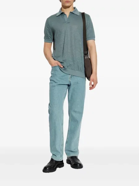 Scurt tricou polo Giorgio Armani albastru