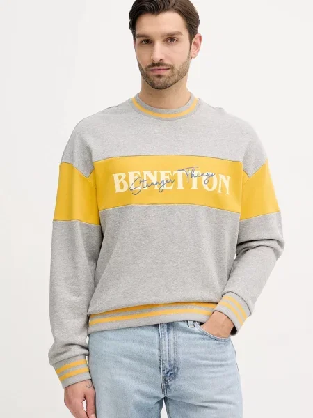 United Colors of Benetton hanorac de x Stranger Things cu imprimeu gri