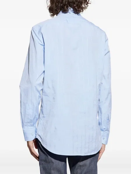 Cămașă Etro cu broderie cu model paisley lungă albastru
