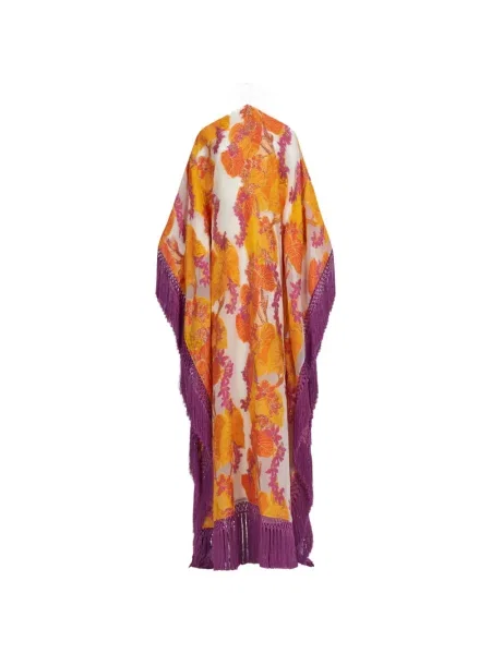 Rochie Taller Marmo cu franjuri cu model floral galben
