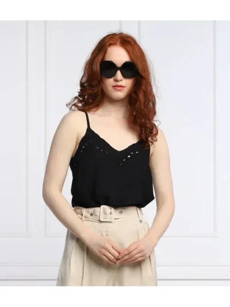 Top din denim Pepe Jeans London negru