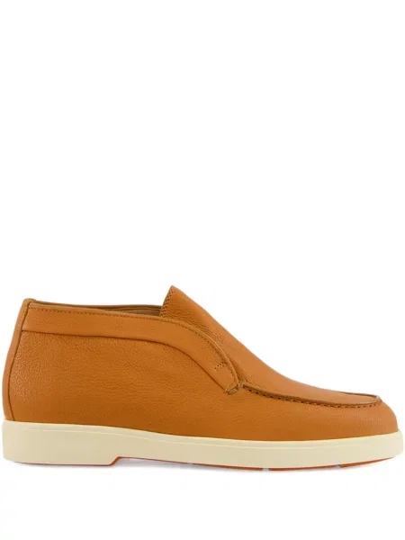 Botine Santoni din piele slip-on maro