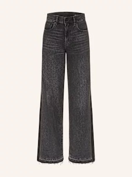 Ag Jeans Jeansy Wide Leg Hyeres schwarz