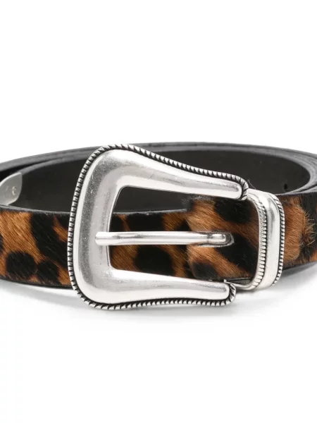 Curea Eraldo cu imagine cu model leopard cu cataramă maro