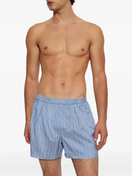 Pantaloni scurți Tom Ford de mătase albastru