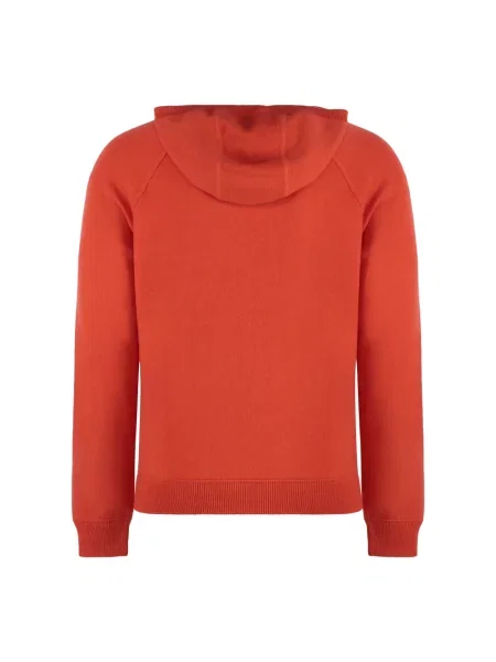 Sweter Malo z kapturem z logo pomarańczowy
